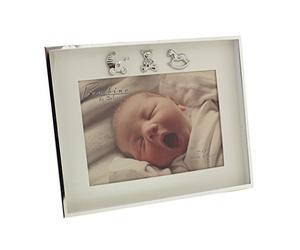 Juliana CG1097 Unisex Bambino Landscape 3 Icon Boarder Photo Frame 5x7 - Silver