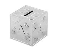 Juliana Christening Gifts. Silverplated ABCD Baby Cube Money Box, Metal, Silver, One Size