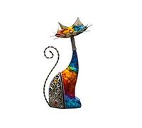 Juliana Design Natural World Hand Painted Decorative Multicolour Cat Ornament