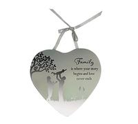 Juliana Family & Love Sentimental Metallic with Neutral/Pastel Accents Hanging Mirrored Plaque, Small to Medium, Glass