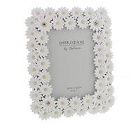 Juliana Impressions ™ Luxury White Daisy Photo Frame With Crystal Elements - Wedding, Family Photo Frame 5 x 7" (13 x 18cm)