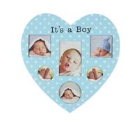 Juliana Impressions New Baby Heart Shaped Collage Photo Frame - It's A Boy
