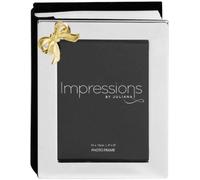 Impressions by Juliana Silver-Plated Photo Album & Frame - Holds 100 x 4x6 Inserts, Velour Backing