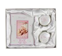 Juliana Its A Girl First Tooth & Curl Set - Baby Picture Frame, Pink, 2" x 3"