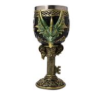 Widdop and Co. - Juliana Mystic Legends - Dragon Head Goblet - Mythical, Fantasy & Gothic Drinking Cup, Homeware for Medieval Party, Roleplay Gaming & Home Decor.