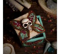 Juliana Mystic Legends Gothic Moth & Skull Trinket Box Juliana Multicolor