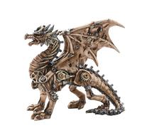 Juliana - Mystic Legends - Steampunk Dragon Sculpture Artwork Model - Gothic Fantasy/Goth Home Decor & Gifting - H: 25 x W: 13cm.
