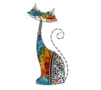Juliana Natural World Hand Painted Metal Cat Statue 33cm