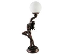 Juliana Nude Lady Lght With Wrap And Scarf-Crackle Ball Shade