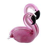 Juliana Objets d'art Glass Figurine - Pair Pink Flamingos Paperweight Ornament