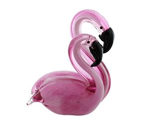 Juliana Objets d'art Glass Figurine - Pair Pink Flamingos Paperweight Ornament