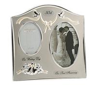 Juliana Photo Frame 2-Tone Silver-Plated Double Anniversary 30th FS55030