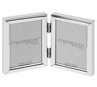 IMPRESSIONS BY JULIANA SILVER DOUBLE PHOTO FRAME FS426 2''x3''