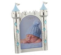 Juliana Silverplated Castle Photo Frame Baby Boys Holds 1 x 4" x 6" Photo