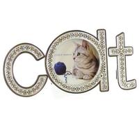 Juliana Silverplated 'Cat' Shape Photo Frame with Crystals