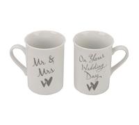 Juliana wedding Set of two Quality Mugs Mr & Mrs on your wedding day CM228