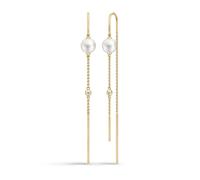 Julie Sandlau Ariel Earrings 22 ct. Goldplated Silver HKS636GDWHPLCZ - Woman - 925 Sterling Silver Gold/White
