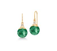 Julie Sandlau Berry Earrings Goldplated Silver HKS788GDTMCRCZ - Woman - 925 Sterling Silver Gold/Green 25 mm