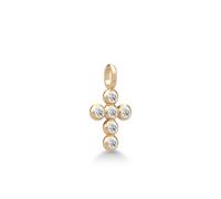 Julie Sandlau Diamond Cross Pendant 14 ct. Gold 0,15 ct. YG14-PD370 - Woman Gold