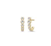 Julie Sandlau Grace Curve Earstud Earrings 22 ct. Goldplated Silver ST388GD - Woman - 316L Stainless Steel Gold 25 mm