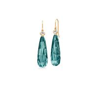 Julie Sandlau Ofelia Drop Earrings 18 ct. Goldplated Silver HKS809GDMDCRCZ - Woman - 925 Sterling Silver Blue