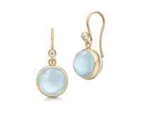 Julie Sandlau Prime Milky Aqua Earrings 18 ct. Goldplated Silver HKS181GDMLAQCRCZ - Woman - 925 Sterling Silver Gold