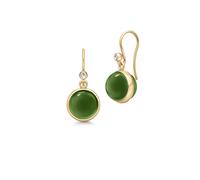 Julie Sandlau Prime Moss Green Earrings 22 ct. Goldplated Silver HKS181GDMGCRCZ - Woman - 925 Sterling Silver Gold