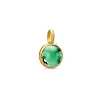 Julie Sandlau Prime Pendant 22 ct. Goldplated Silver PD19GDGRATCR - Woman - 925 Sterling Silver Gold/Green
