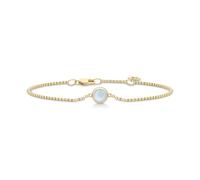 Julie Sandlau Primini Bracelet Milky Aqua Bracelet 22 ct. Goldplated Silver BR258GDMLAQCR - Woman - 925 Sterling Silver Gold