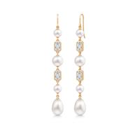 Julie Sandlau Sophia Chandeliers Earrings 22 ct. Goldplated Silver HKS732GDWHPLCZ - Woman - 925 Sterling Silver Gold