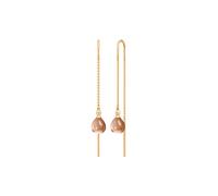 Julie Sandlau Tasha Earrings 22 ct. Goldplated Silver HKS704GDHACRCZ - Woman - 925 Sterling Silver Brown/Gold