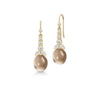 Julie Sandlau Treasure Earrings 22 ct. Goldplated Silver HKS710GDHACRCZ - Woman - 925 Sterling Silver Brown/Gold