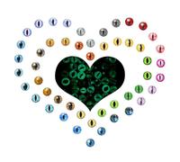 Julie Wang 100PCS 10MM Glow in The Dark Dragon Eyes Animal Vertical Slit Pupil Eye Glass Cabochon for Sculptures Props Jewelry Crafts Making