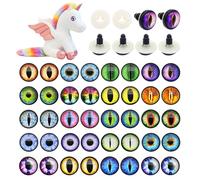 Julie Wang 20 Pairs 14MM Dragon Safety Eye for Stuffed Plush Animal Crafts Making Artist Model Amigurumi Crochet Eyes Supplies with Washer