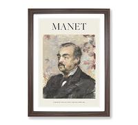 Julien De La Rochenoire By Edouard Manet Exhibition Museum Painting Framed Print | A2 Walnut Framed Wall Art | Ready to Hang | Modern Historical Picture | Living Room Bedroom Lounge Office
