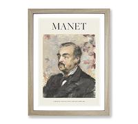 Julien De La Rochenoire By Edouard Manet Exhibition Museum Painting Framed Print | A4 Oak Framed Wall Art | Ready to Hang | Modern Historical Picture | Living Room Bedroom Lounge Office