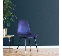 Julien MacDonald Disco Glitter Navy Plain Wallpaper - Paste The Wall - Navy Blue - Contemporary Sparkling Plain Design - Feature Wall
