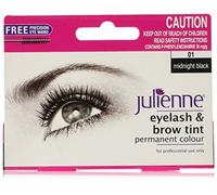Julienne Eyelash and Eyebrow Permanent Midnight Black 01 Colour Tint 15ml