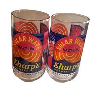 JulieSack feel pure be pure Sharps Brewery Toughened Solar Wave Hazy IPA M23 Pint Glass 2 Packs