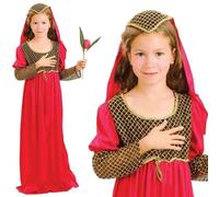 Juliet Fancy Dress Costume for Girls | Medium (Height 122cm - 134cm)