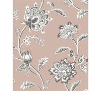 Juliette Floral Textured Wallpaper Fine Décor Pink One Size