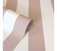 Juliette Stripe Vinyl Textured Wallpaper Fine Décor Pink One Size