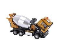 Julihai 1:50 Mixer Truck Toy, Zinc Alloy Pull Back Engineering Vehicle Model with Rotating Cement Tank and Liftable Front, for Kids Boys Age 6+
