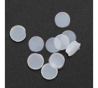 Julihai 10Pcs Rubber Flute Hole Plug Replacement Kits, Soft Musical Instrument Accessories for Flute Repair, with 2 Styles White CF98 Transparent CF99, 7x2.5mm (Transparent CF99)