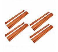Julihai 17 Inch Mahjong Rack with Pusher, Non Slip Scalloped Solid Wood Tile Rack for Home Game Night and Family Gatherings