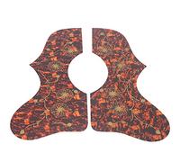 Julihai 2 Guitar Guards, Self Adhesive Pickguard Protection Plates for Acoustic Guitar, with Hard Plastic Material and Anti Scratch Design (Brown)
