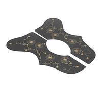 Julihai 2 Guitar Guards, Self Adhesive Pickguard Protection Plates for Acoustic Guitar, with Hard Plastic Material and Anti Scratch Design (Black)