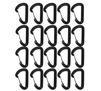 Julihai 20 Pcs Plastic Carabiner Buckle for Outdoor Hiking, with Spring Loaded Gate, Key, Traveling, Backpack