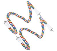 Julihai 2Pcs Bird Rope Perches Set Brightly Colored Handmade Chew Toy Swings Spiral Stand for Bird Cage Exercise and Mental Stimulation (60CM)