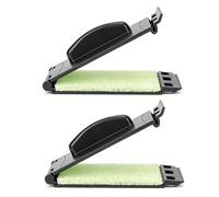 Julihai 2Pcs Guitar String Scrubber Fingerboard Cleaner, Professional Reusable Washable Stringed Instruments Accessories with Non Mess Solution for Musicians on the Go (Soft + Soft)